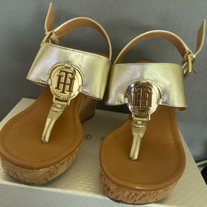 gold wedge sandals